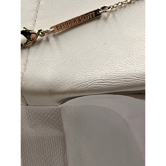 Kendra Scott Elisa Silver Gray Platinum Drusy Pendant Gold Plated Necklace - Picture 7 of 8